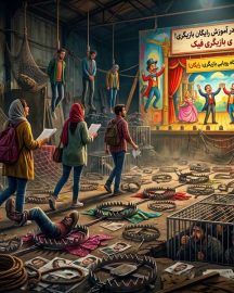 قرارداد پاره شده و صندلی کارگردان به نشانه خطرات پنهان یک آموزشگاه بازیگری رایگان
